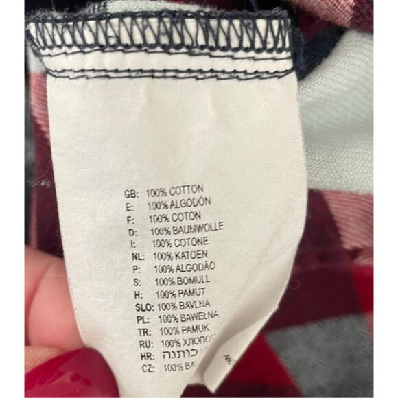 Vans Mens Shirt L Red Plaid Flannel Button Up Rugged Cabincore Travel Casual - Picture 9 of 10